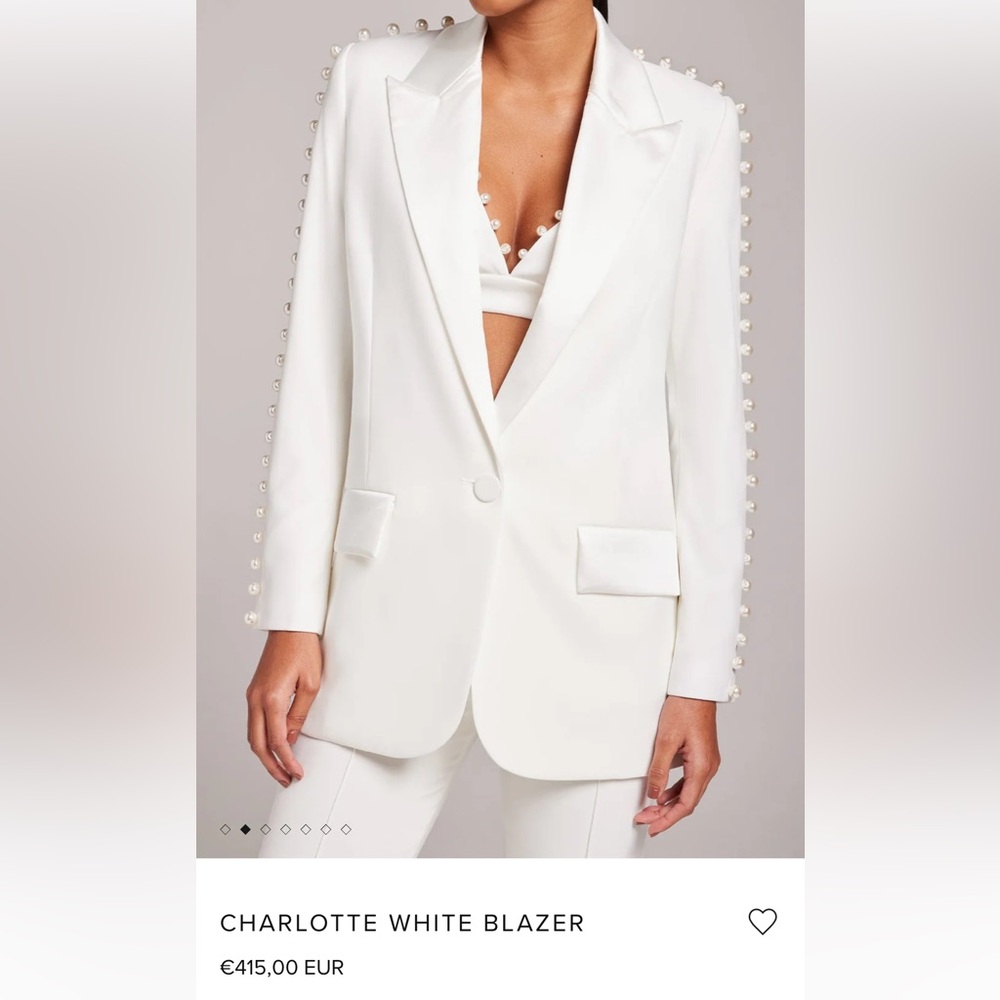 NADINE MERABI White Charlotte Blazer